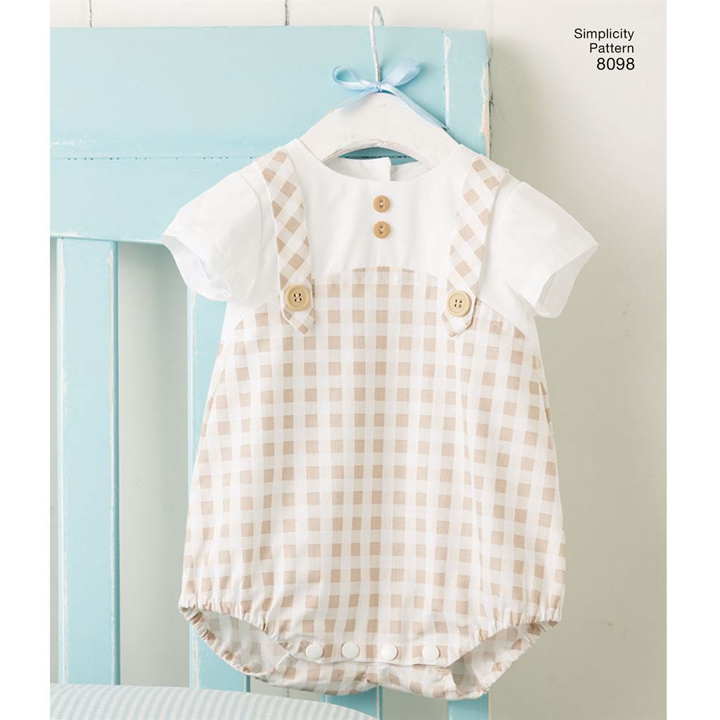 Simplicity Pattern 8098 Babies Rompers Sandals and Stuffed Duck Image 1 From Patternsandplains.com