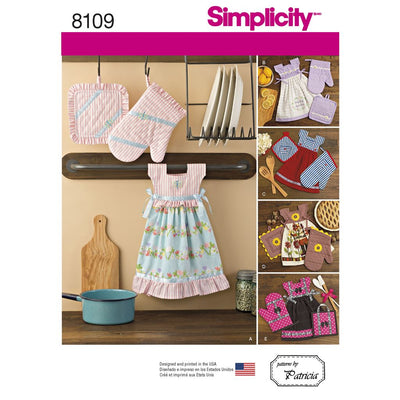 Simplicity Pattern 8109 Towel Dresses Pot Holders and Oven Mitts Image 1 From Patternsandplains.com