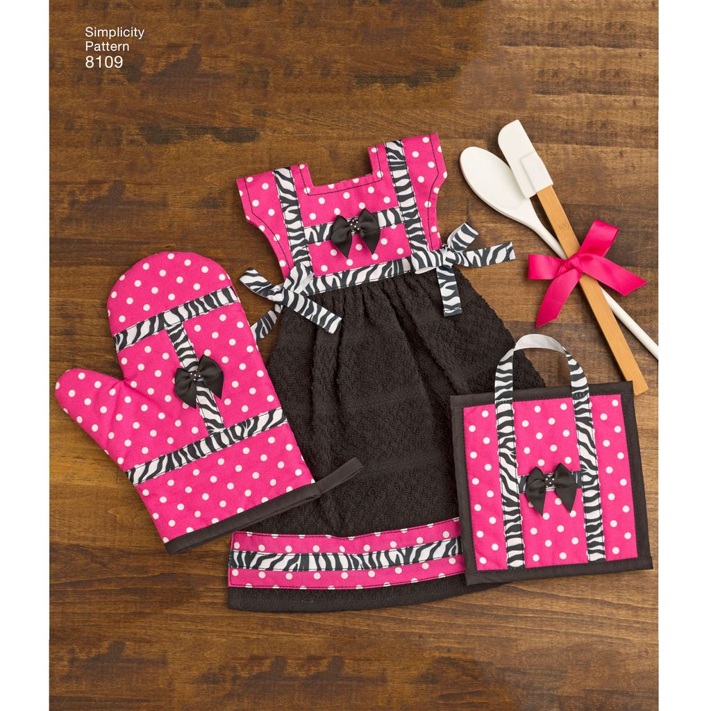 Simplicity Pattern 8109 Towel Dresses Pot Holders and Oven Mitts Image 1 From Patternsandplains.com