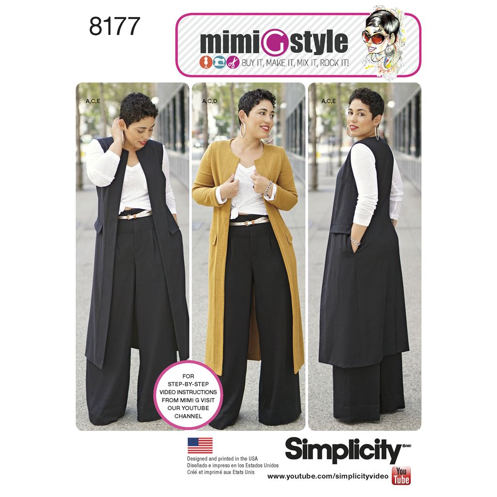 Simplicity 8424 Misses' Knit Leggings in Two Lengths and Three Top Options