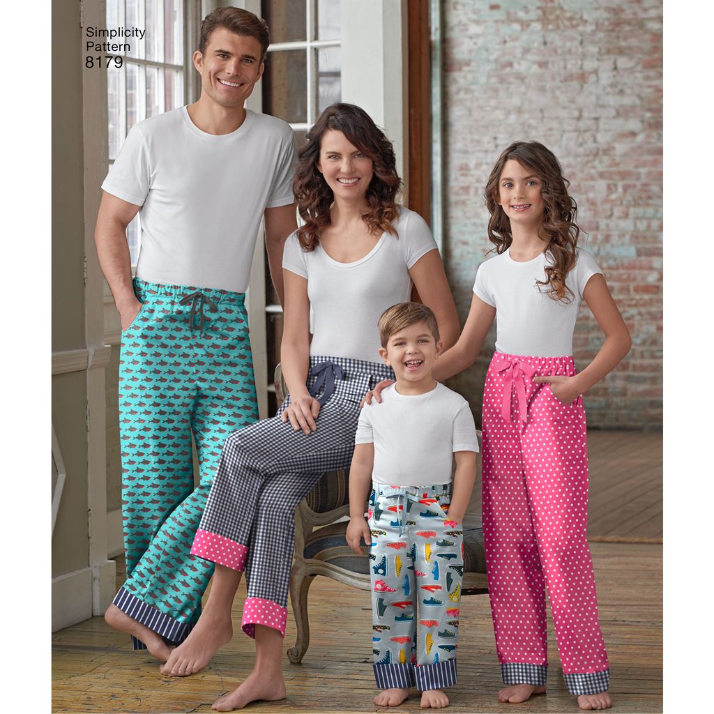 Simplicity Pattern 8179 Pattern 8179 Child Teen and Adult Lounge Pant Image 1 From Patternsandplains.com