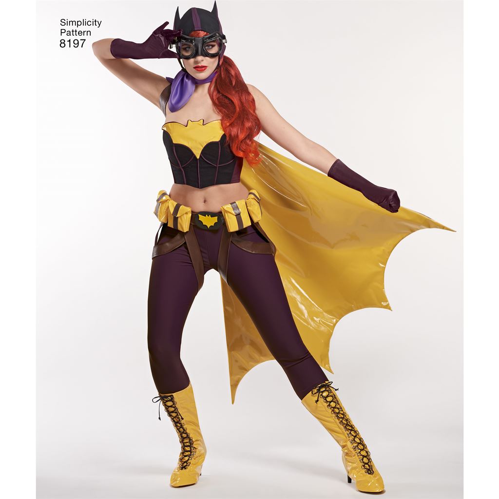 Simplicity Pattern 8197 D.C. Comics Bombshells Bat Girl Costume Image 1 From Patternsandplains.com