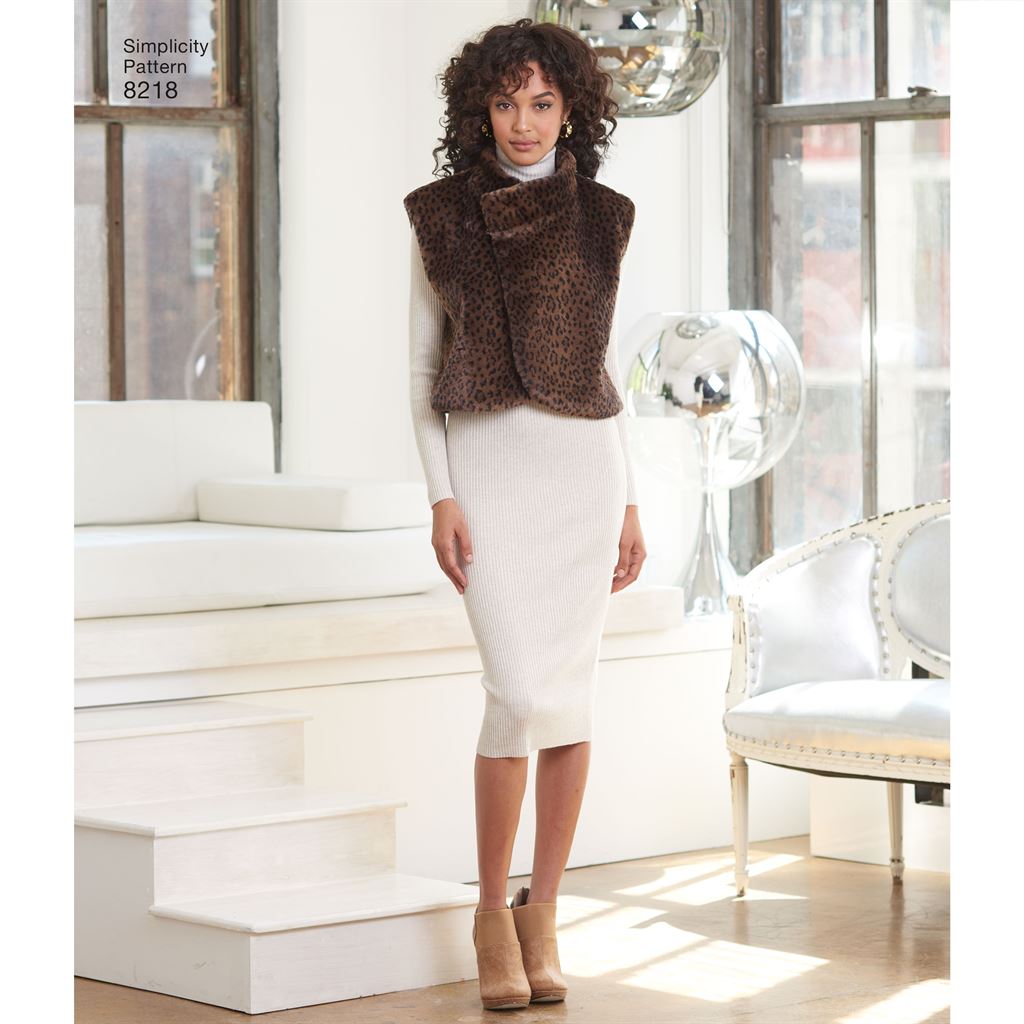 Simplicity Pattern 8218 Womens Easy to Sew Jackets and Vest Image 1 From Patternsandplains.com