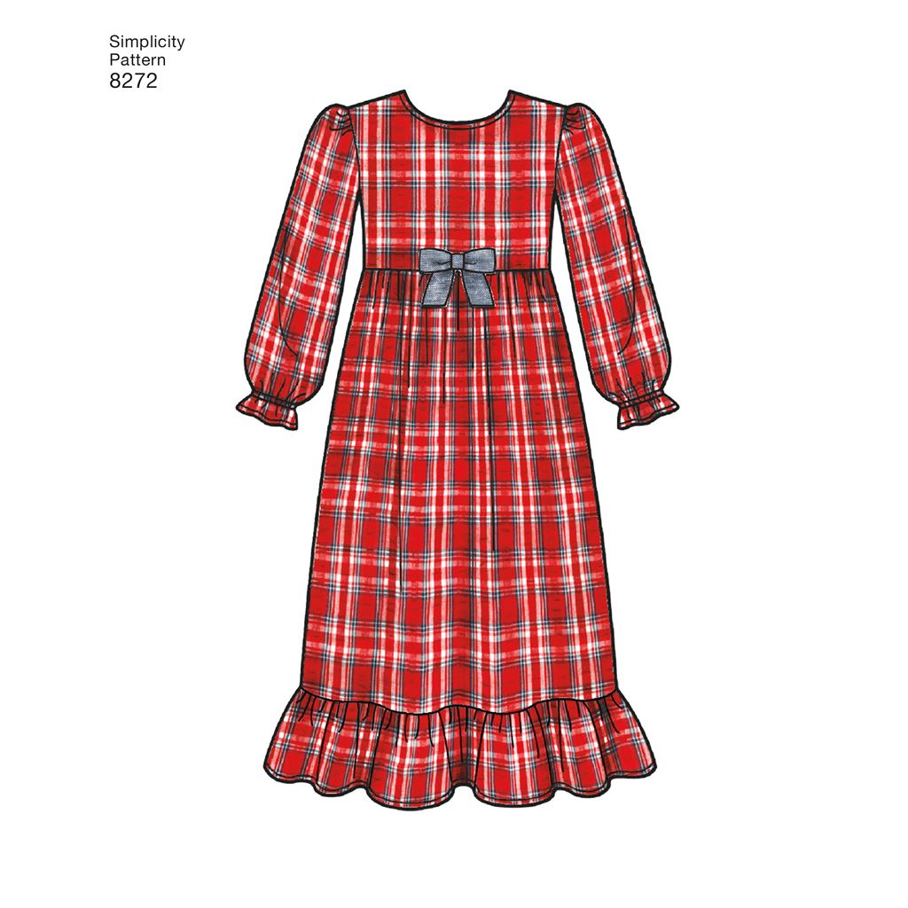 Simplicity Pattern 8272 Childs and Girls Sleepwear and Robe Image 1 From Patternsandplains.com