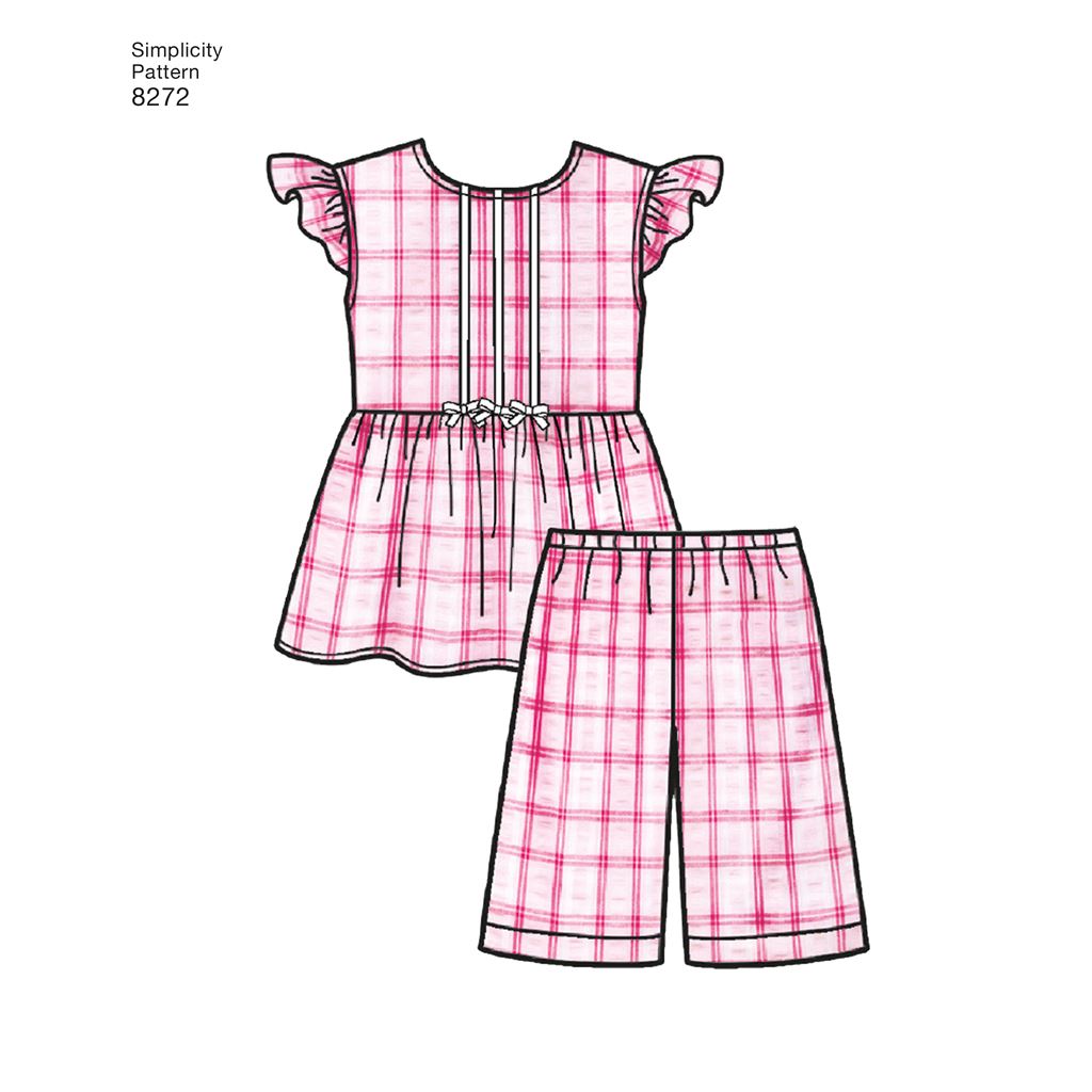 Simplicity Pattern 8272 Childs and Girls Sleepwear and Robe Image 1 From Patternsandplains.com