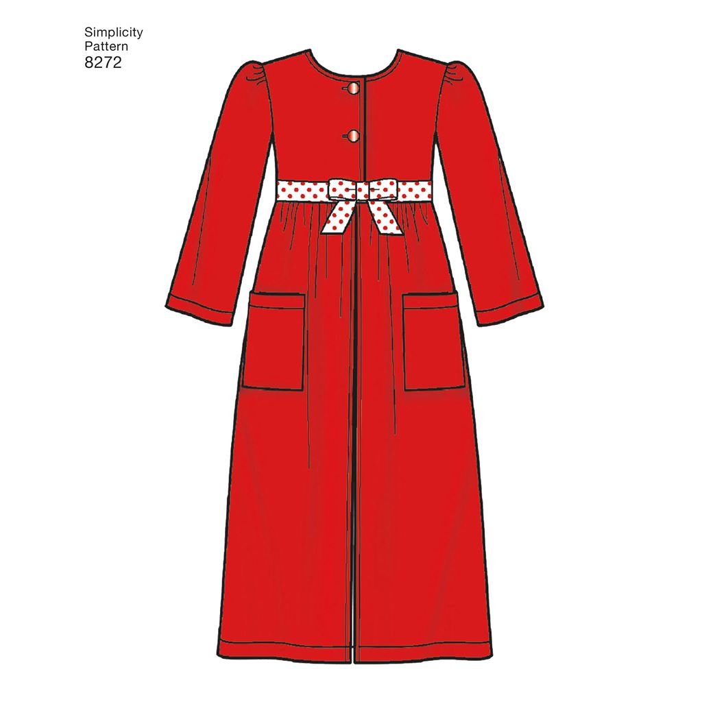 Simplicity Pattern 8272 Childs and Girls Sleepwear and Robe Image 1 From Patternsandplains.com