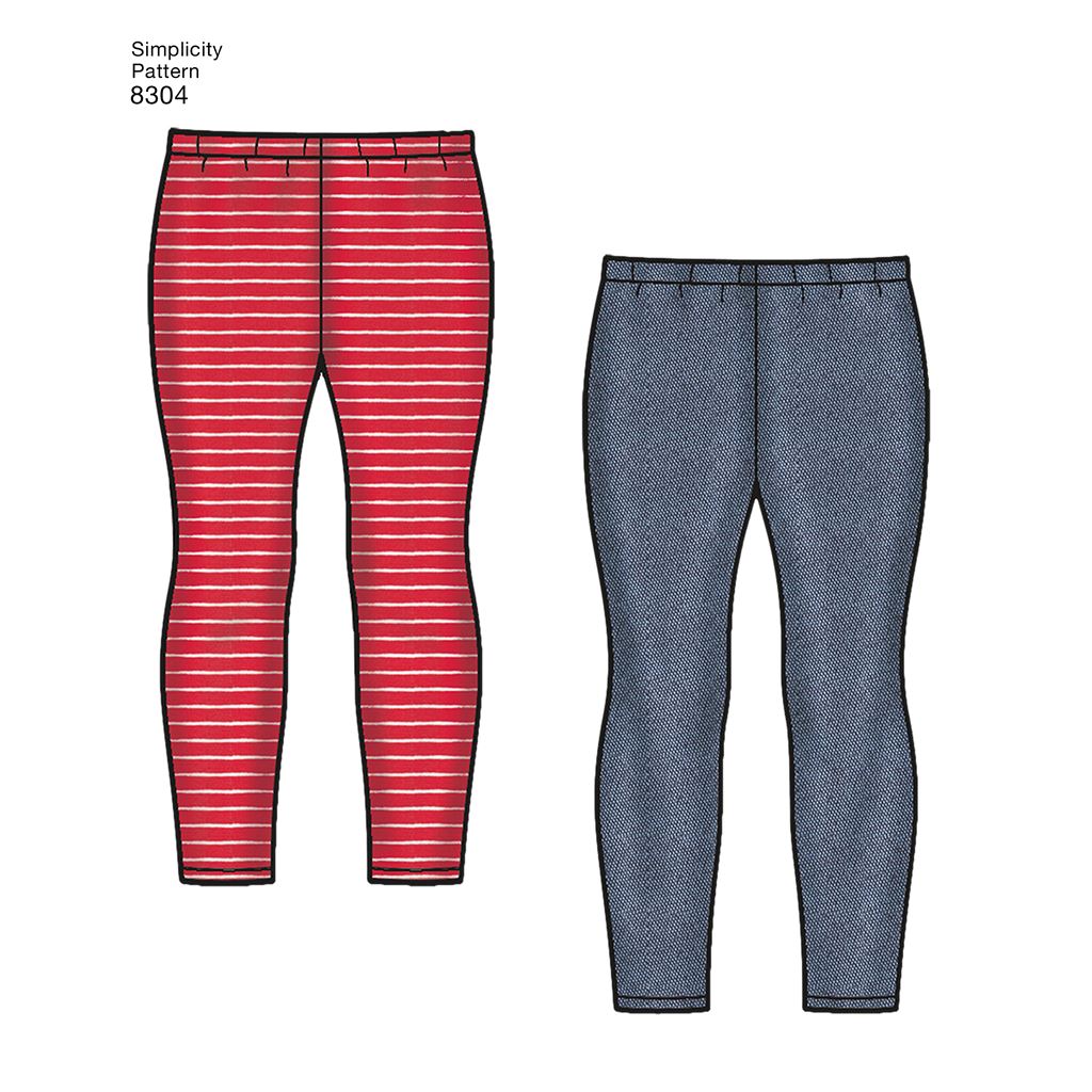 Simplicity Pattern 8304 Babies Leggings Top Dress Bibs and Headband in thress sizes S(17) M(18) L(19) Image 1 From Patternsandplains.com