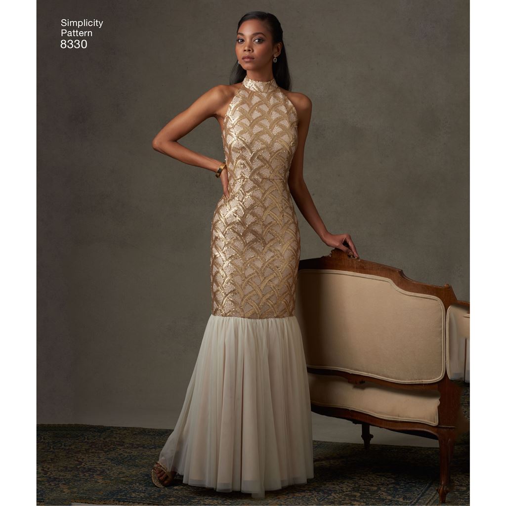 Simplicity Pattern 8330 Womens Dress with Skirt and Back Variations Image 1 From Patternsandplains.com