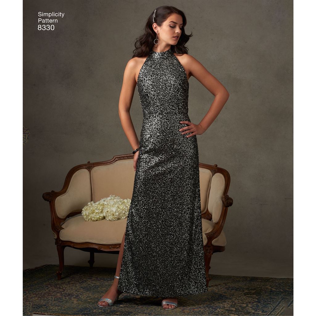 Simplicity Pattern 8330 Womens Dress with Skirt and Back Variations Image 1 From Patternsandplains.com