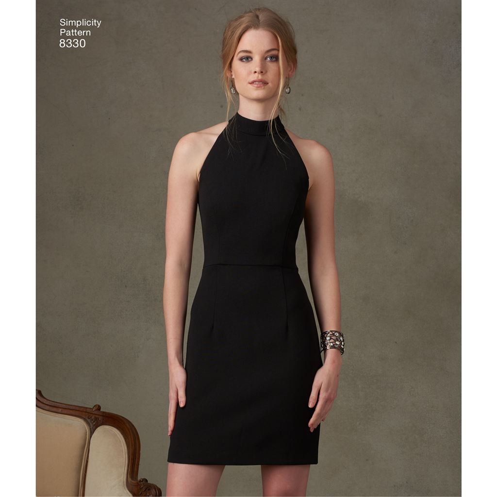 Simplicity Pattern 8330 Womens Dress with Skirt and Back Variations Image 1 From Patternsandplains.com