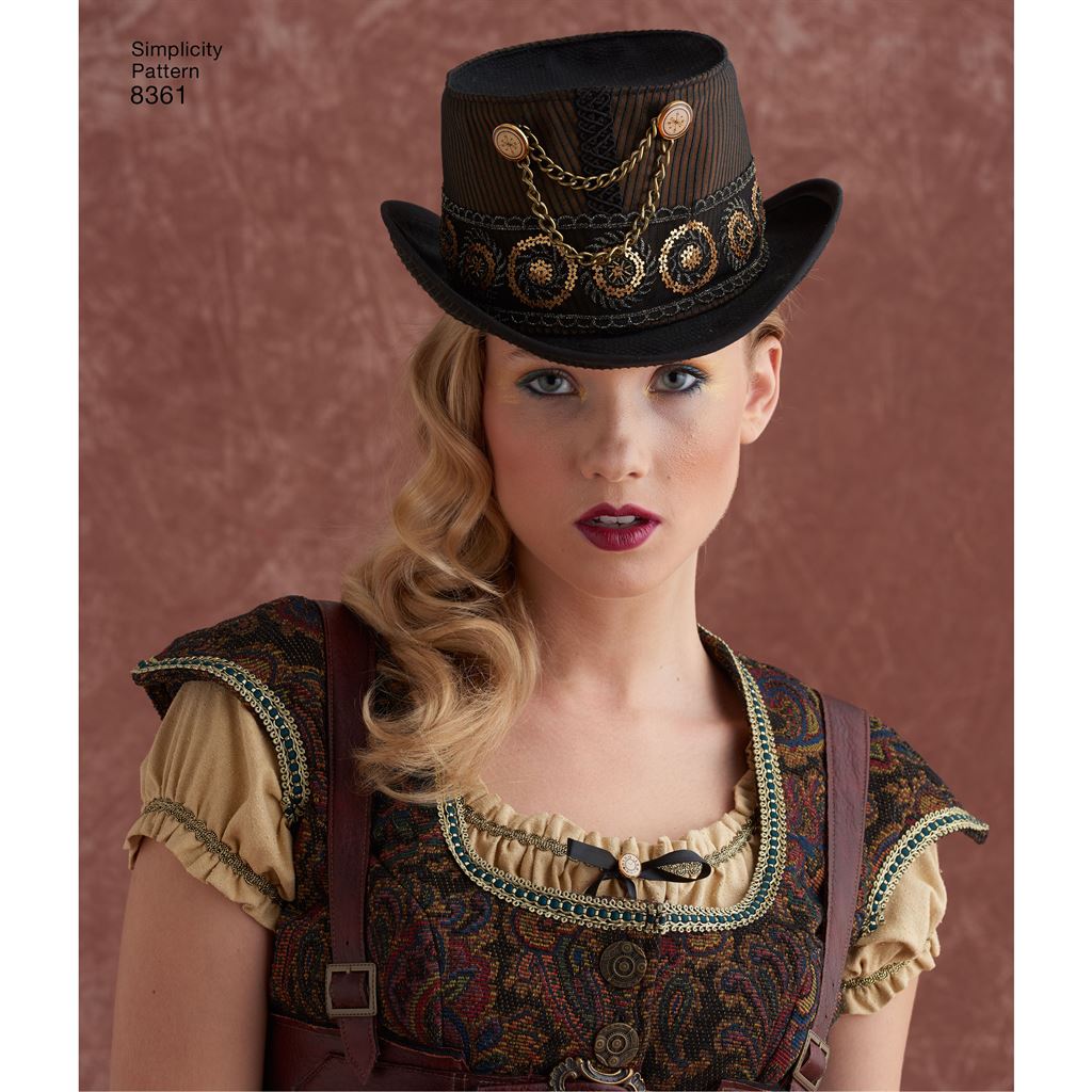 Simplicity Pattern 8361 Hats in Three Sizes S (21) M (22) L (23) Image 1 From Patternsandplains.com