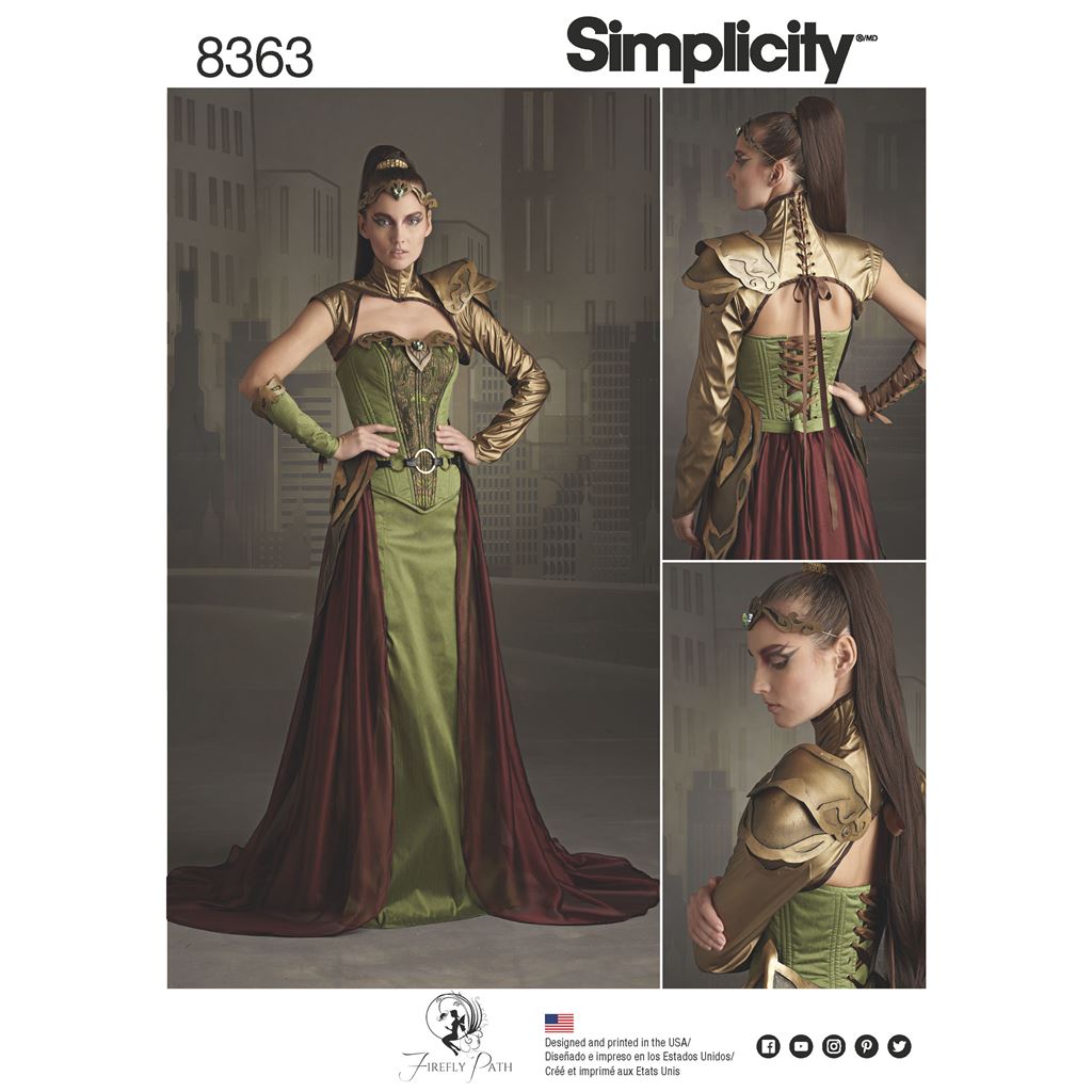 Simplicity Pattern 8363 Womens Fantasy Ranger Costume Image 1 From Patternsandplains.com