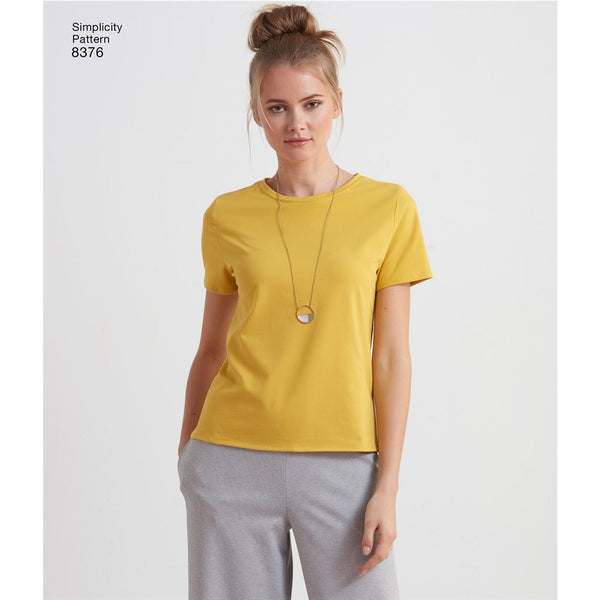 Simplicity Pattern 8376 Women’s Knit Top with Multiple Pieces for Desi ...
