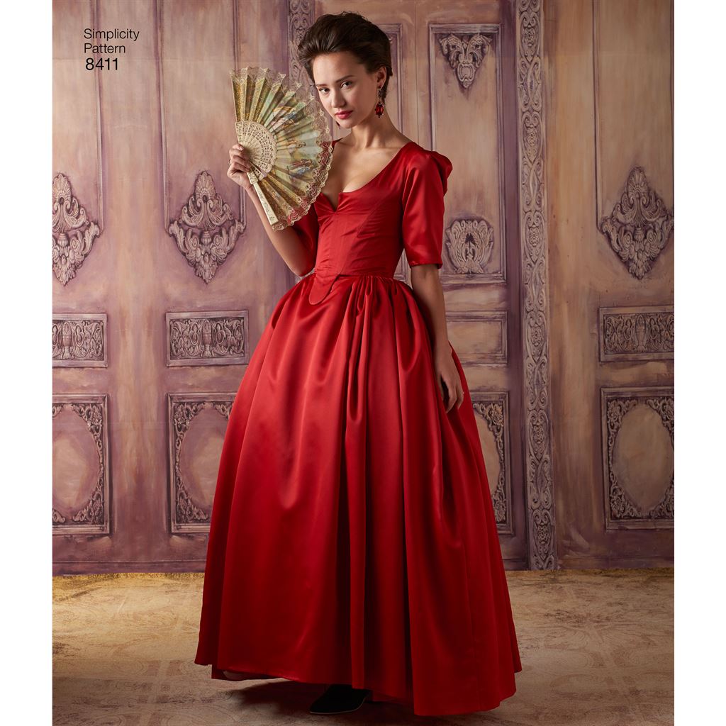 Simplicity Pattern 8411 Womens 18th Century Costume Image 1 From Patternsandplains.com