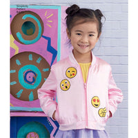 Simplicity Pattern 8429 Child's & Girls' Bomber Jacket, Skirt, Legging ...