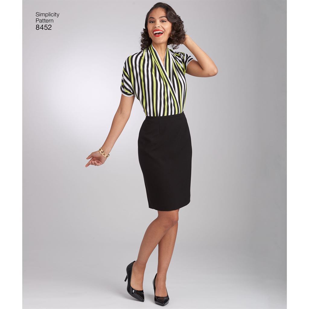 Simplicity Pattern 8452 Womens Vintage Knit Blouse Image 1 From Patternsandplains.com