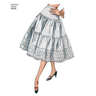 Simplicity Pattern 8456 Womens Vintage Petticoat and Slip Image 1 From Patternsandplains.com