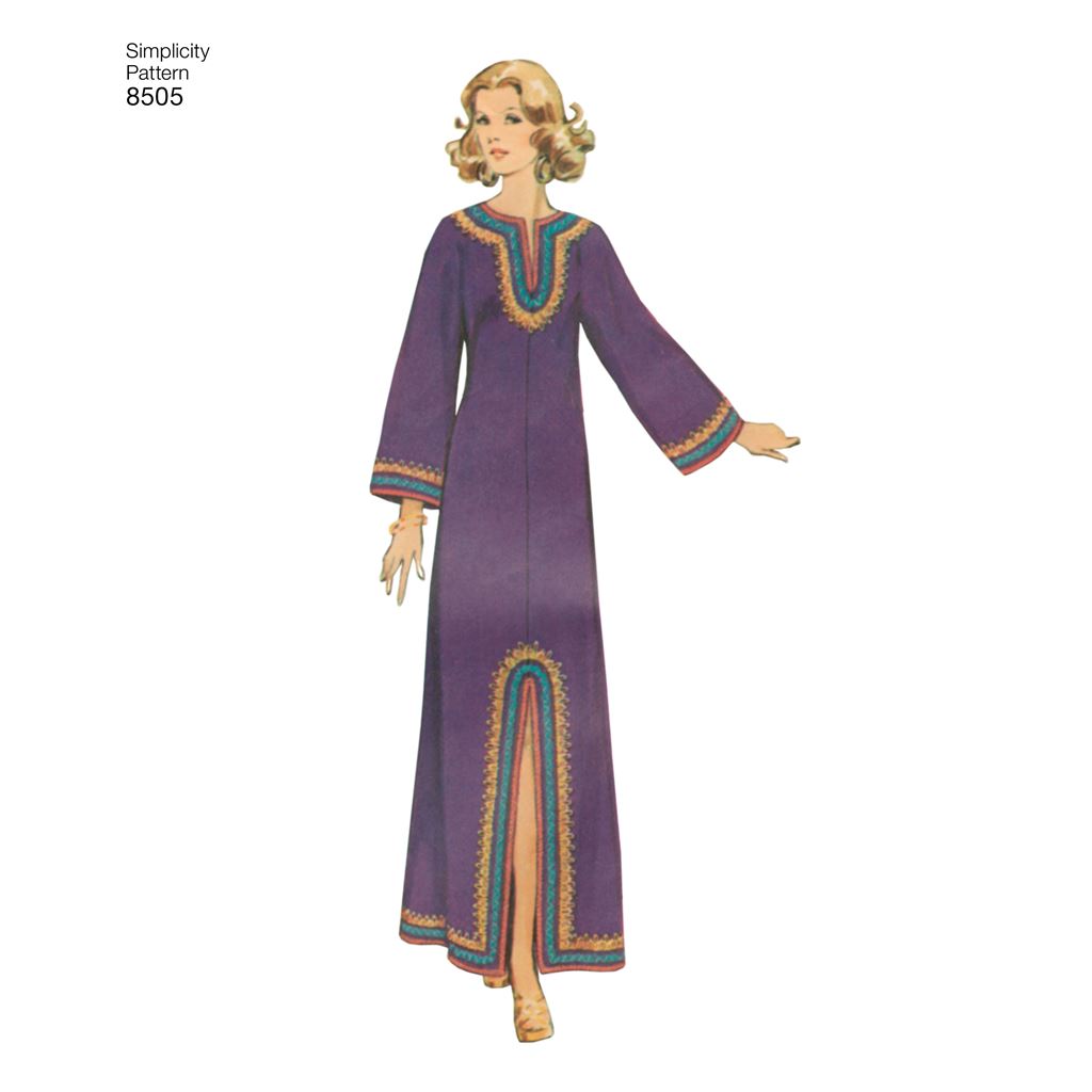 Simplicity Pattern 8505 Misses Vintage Caftans Image 1 From Patternsandplains.com