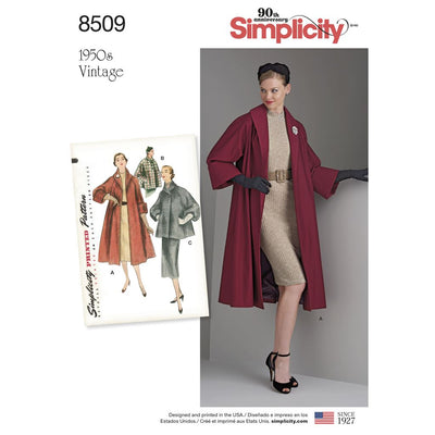 Simplicity Pattern 8509 Misses Vintage Coat or Jacket Image 1 From Patternsandplains.com