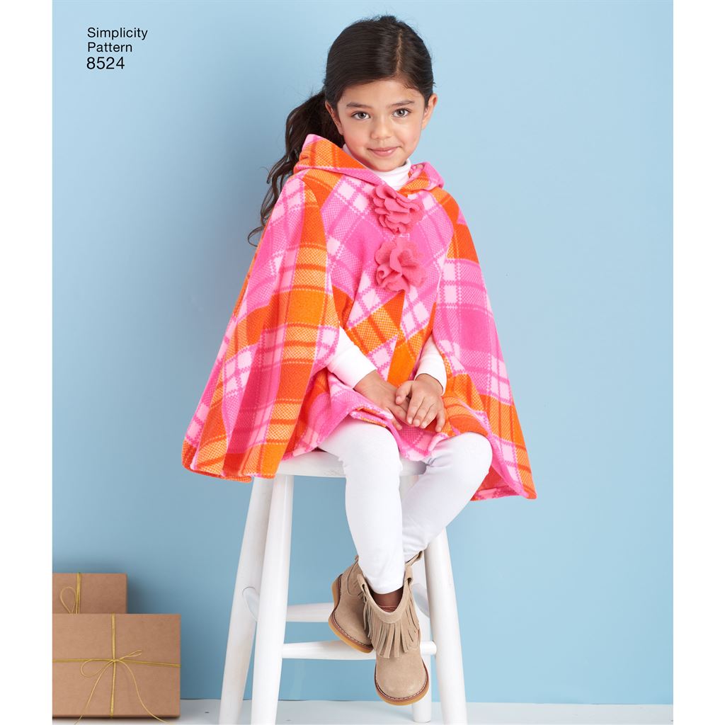 Simplicity Pattern 8524 Childs Poncho Image 1 From Patternsandplains.com