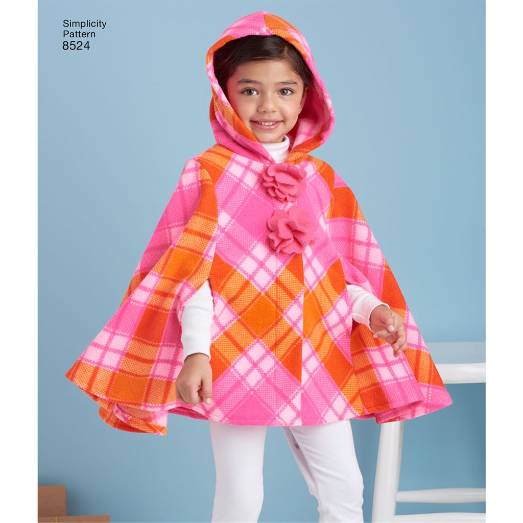 Simplicity Pattern 8524 Childs Poncho Image 1 From Patternsandplains.com
