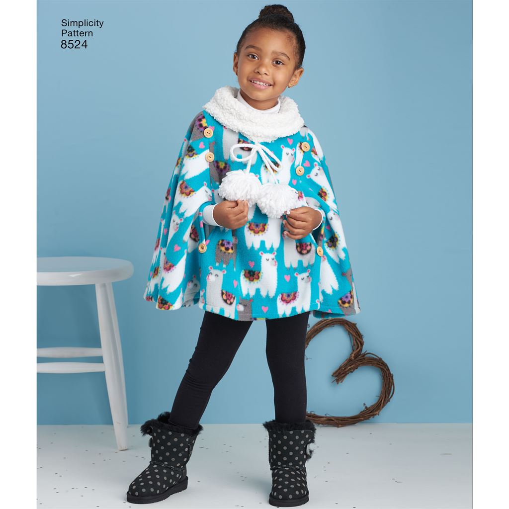 Simplicity Pattern 8524 Childs Poncho Image 1 From Patternsandplains.com