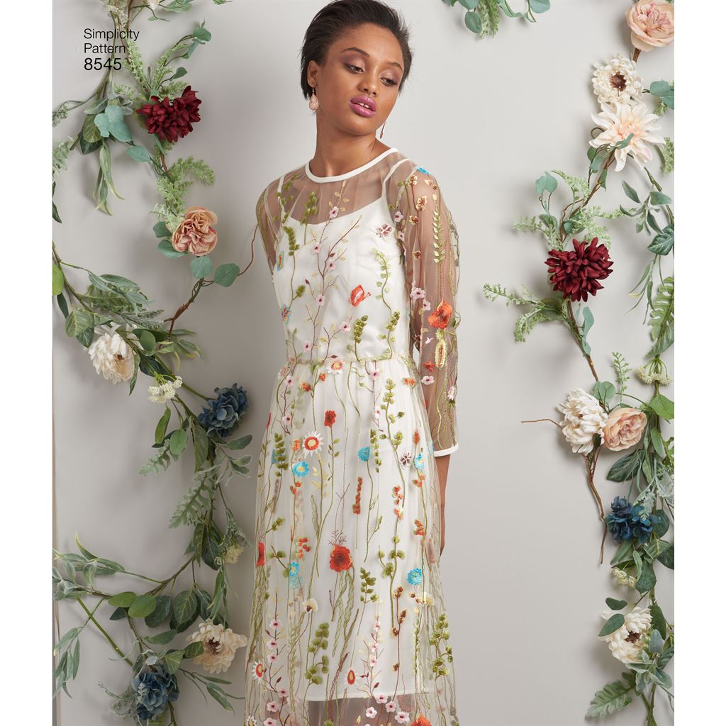 Simplicity Pattern 8545 Womens Petite Womens Dress and Top Image 1 From Patternsandplains.com