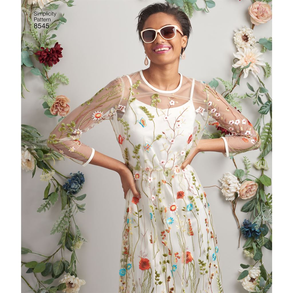 Simplicity Pattern 8545 Womens Petite Womens Dress and Top Image 1 From Patternsandplains.com