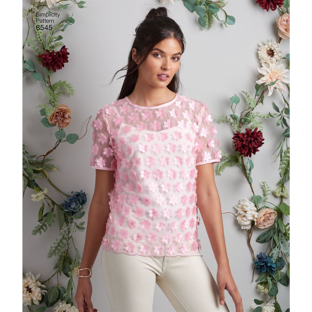 Simplicity Pattern 8545 Womens Petite Womens Dress and Top Image 1 From Patternsandplains.com