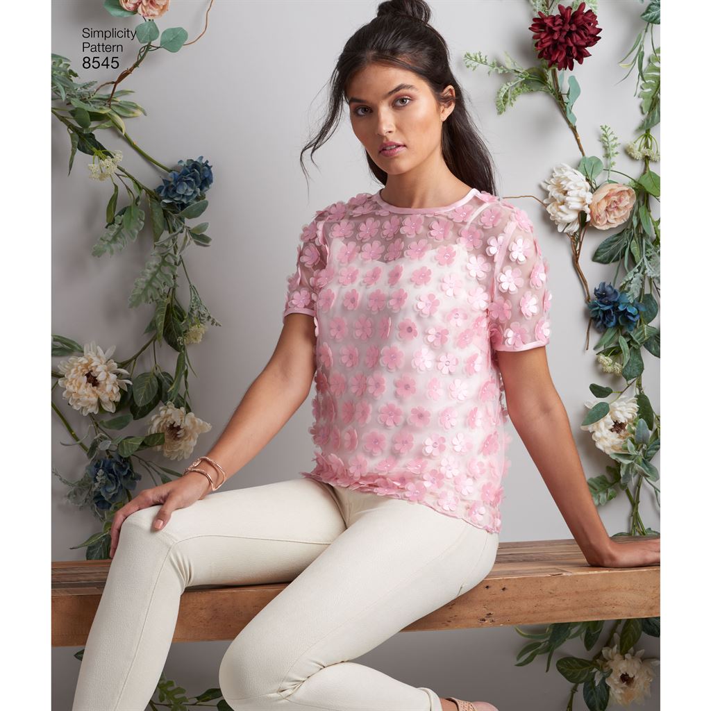 Simplicity Pattern 8545 Womens Petite Womens Dress and Top Image 1 From Patternsandplains.com