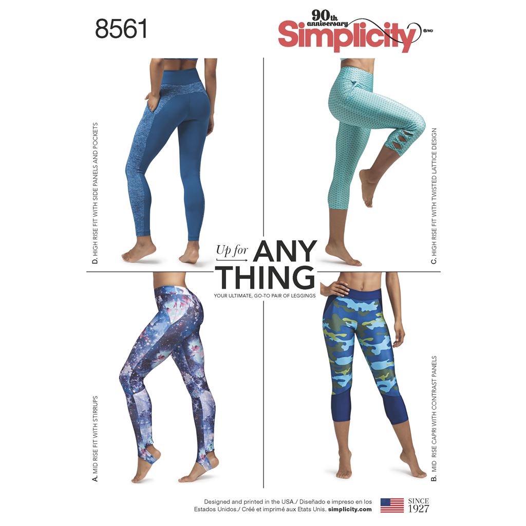 Simplicity Pattern 8561 Womens Leggings Image 1 From Patternsandplains.com