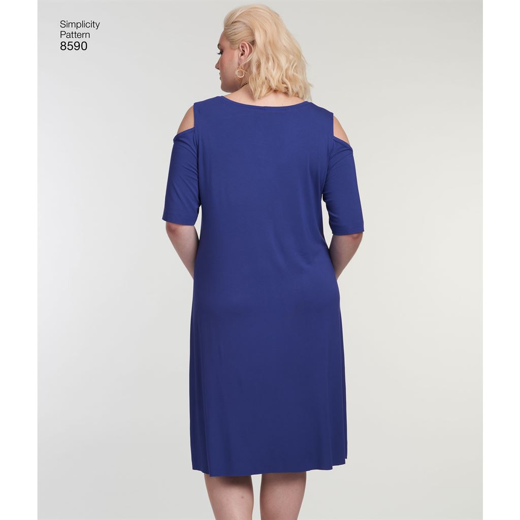 Simplicity Pattern 8590 Womens Knit Dresses Image 1 From Patternsandplains.com