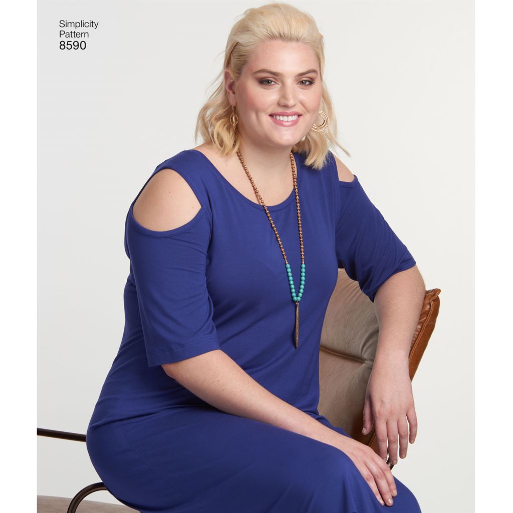 Simplicity Pattern 8590 Womens Knit Dresses Image 1 From Patternsandplains.com