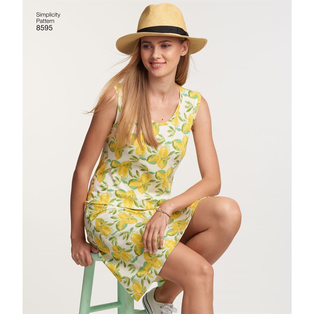 Simplicity Pattern 8595 Womens Knit Dresses Image 1 From Patternsandplains.com