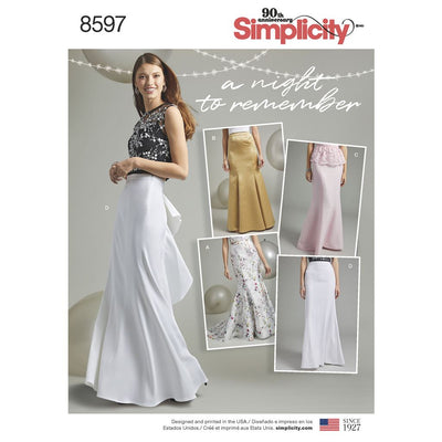 Simplicity Pattern 8597 Womens Special Occasion Skirts Image 1 From Patternsandplains.com