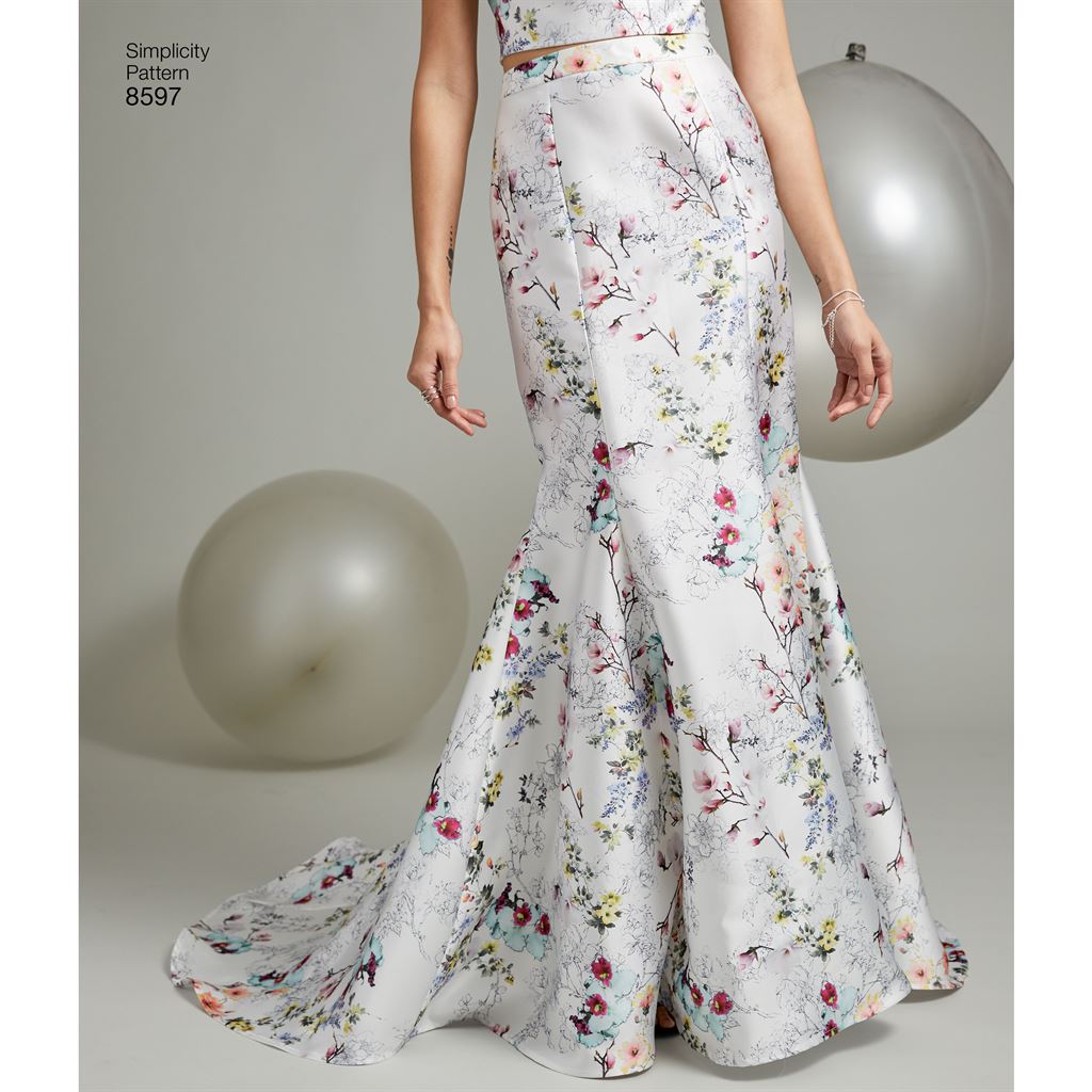 Simplicity Pattern 8597 Womens Special Occasion Skirts Image 1 From Patternsandplains.com