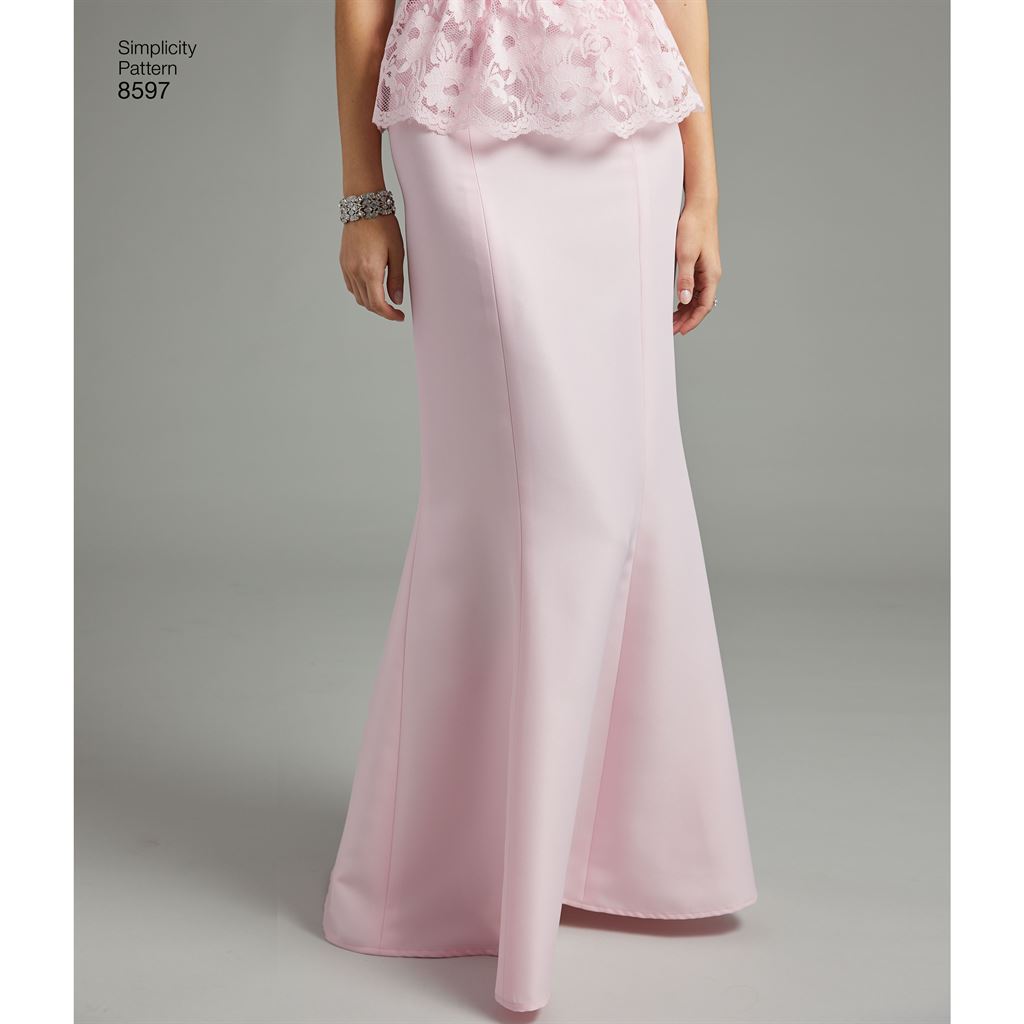 Simplicity Pattern 8597 Womens Special Occasion Skirts Image 1 From Patternsandplains.com