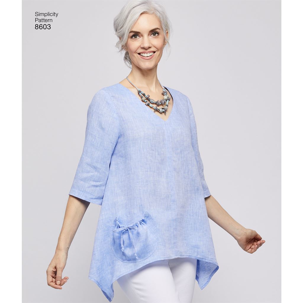 Simplicity Pattern 8603 Women's Pullover Tops by Elaine Heigl – Remnant  House Fabric