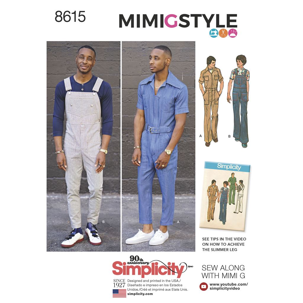 Simplicity Pattern 8615 Mens Vintage Jumpsuit and Overalls Image 1 From Patternsandplains.com