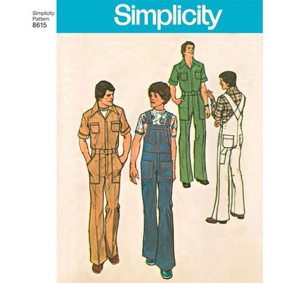 Simplicity Pattern 8615 Mens Vintage Jumpsuit and Overalls Image 1 From Patternsandplains.com