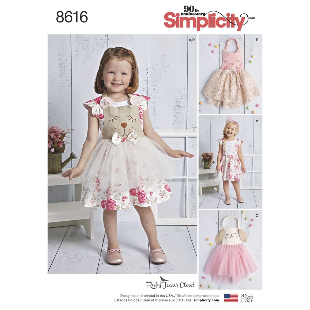 Simplicity Pattern 8616 Toddlers Dress and Apron Tutu Image 1 From Patternsandplains.com