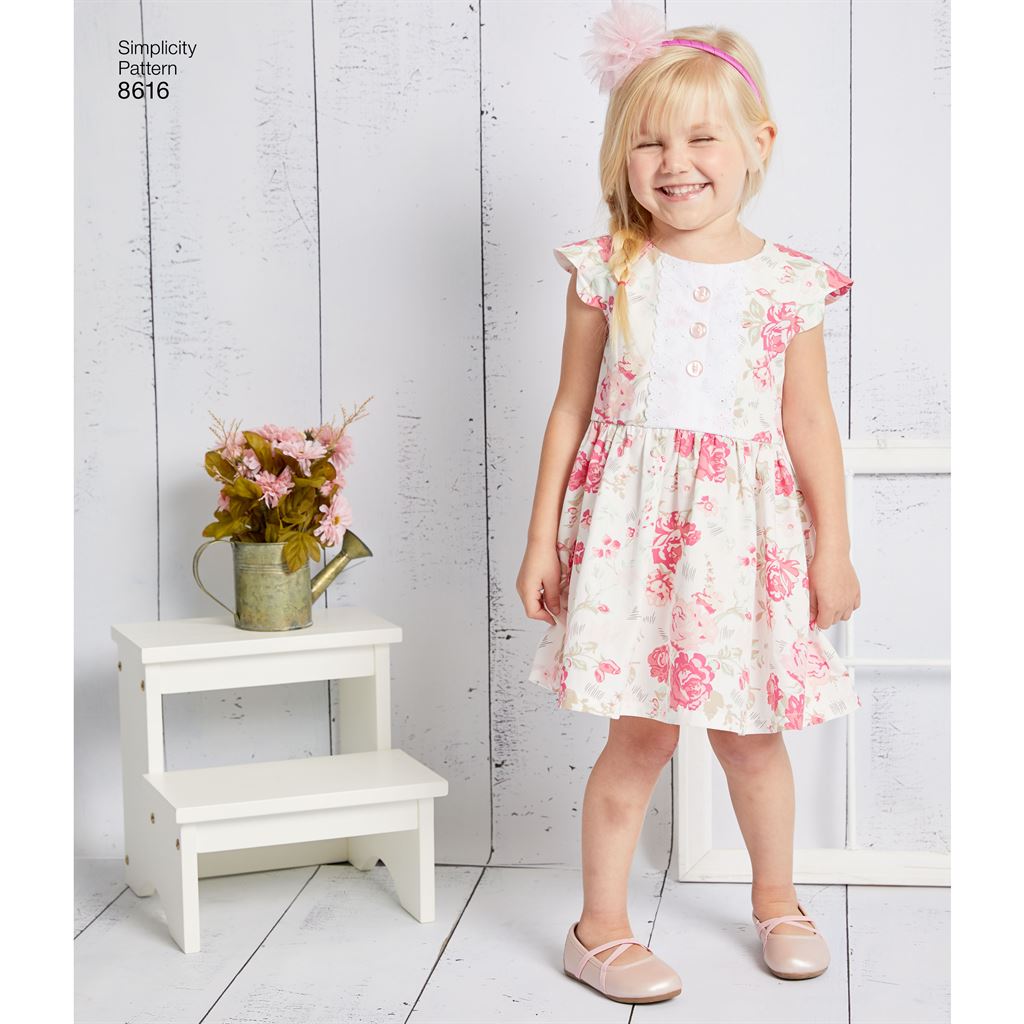 Simplicity Pattern 8616 Toddlers Dress and Apron Tutu Image 1 From Patternsandplains.com
