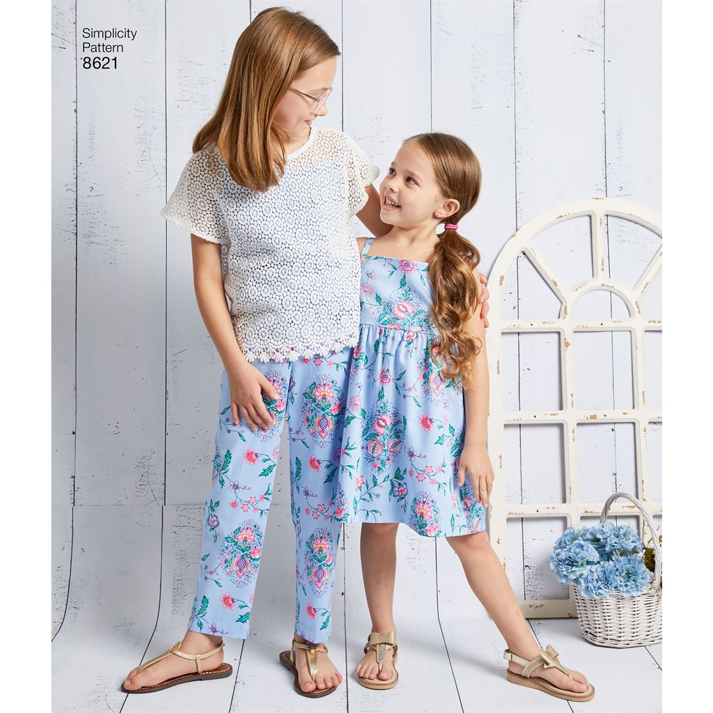 Simplicity Sewing Pattern 2156: Child's and Girls' Sportswear, Size K5  (7-8-10-12-14)