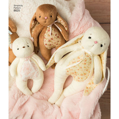 Simplicity Pattern 8625 Stuffed Animals and Gift Bags Image 1 From Patternsandplains.com