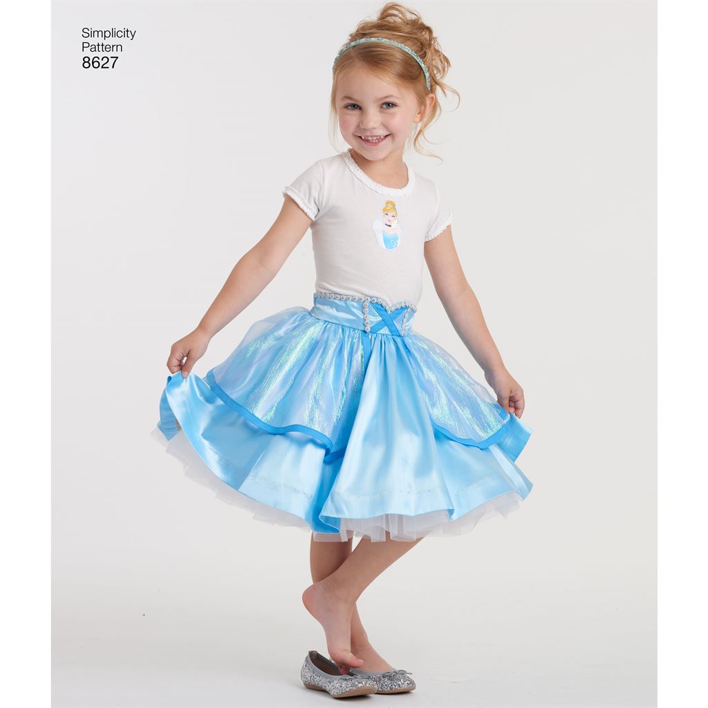 Simplicity Pattern 8627 Childs Disney Character Skirts Image 1 From Patternsandplains.com