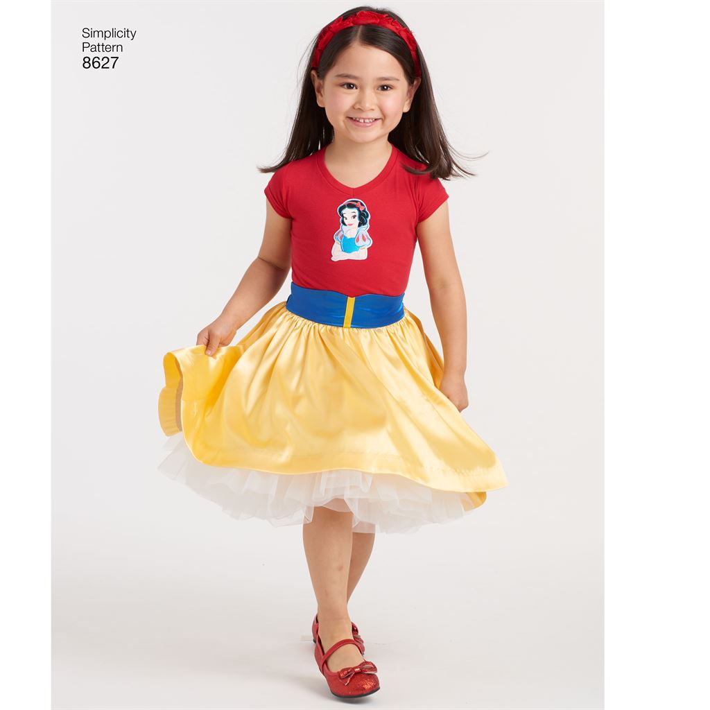 Simplicity Pattern 8627 Childs Disney Character Skirts Image 1 From Patternsandplains.com