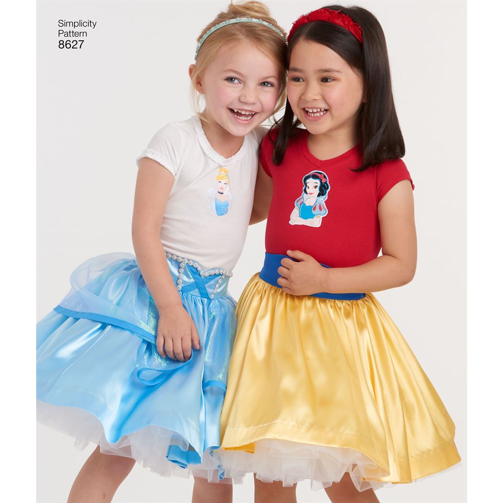Simplicity Pattern 8627 Childs Disney Character Skirts Image 1 From Patternsandplains.com