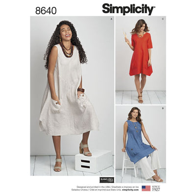 Simplicity Pattern 8640 Womens Plus Size Dress or Tunic Image 1 From Patternsandplains.com