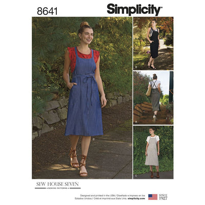 Simplicity Pattern 8641 Womens Jumper Dress Image 1 From Patternsandplains.com