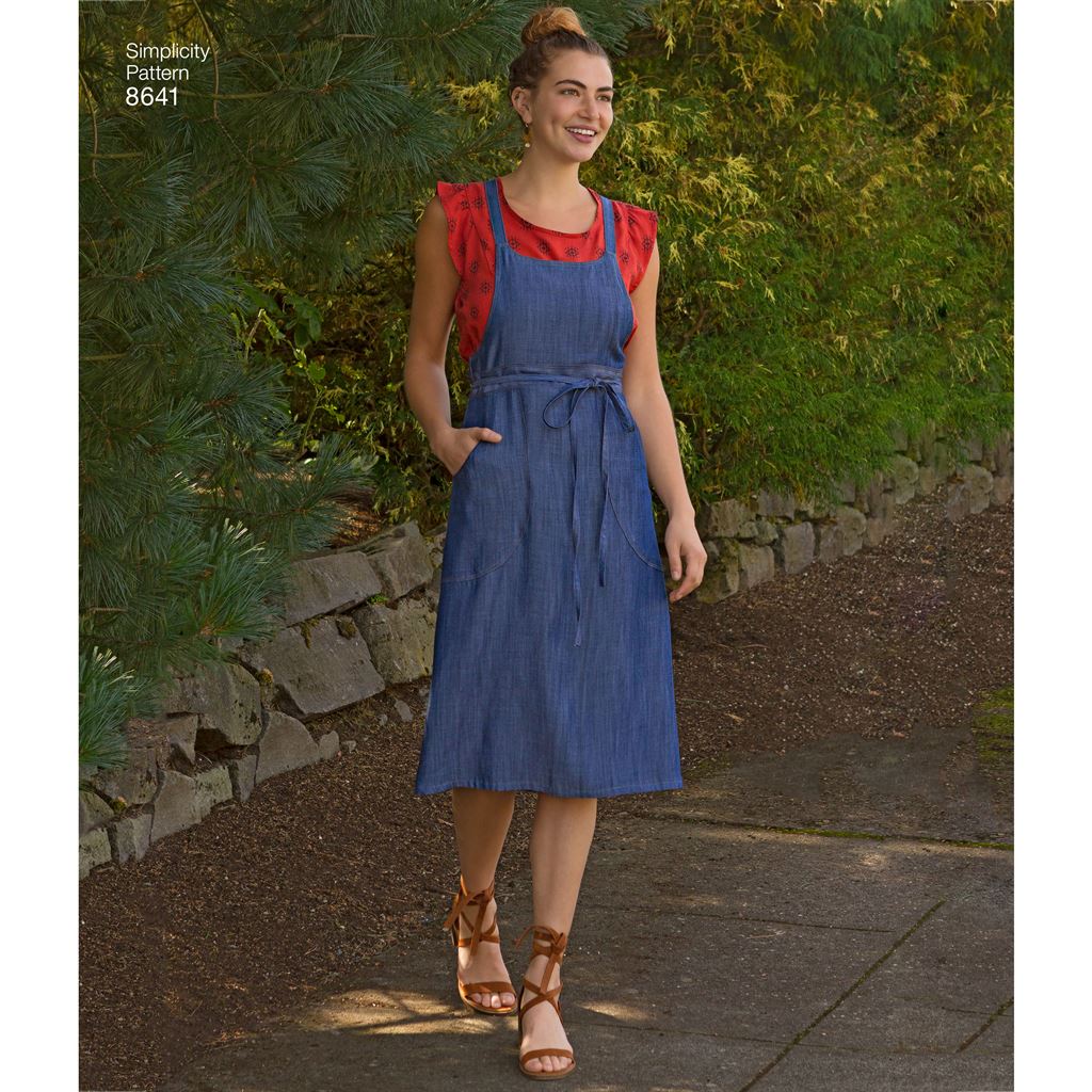 Simplicity Pattern 8641 Womens Jumper Dress Image 1 From Patternsandplains.com
